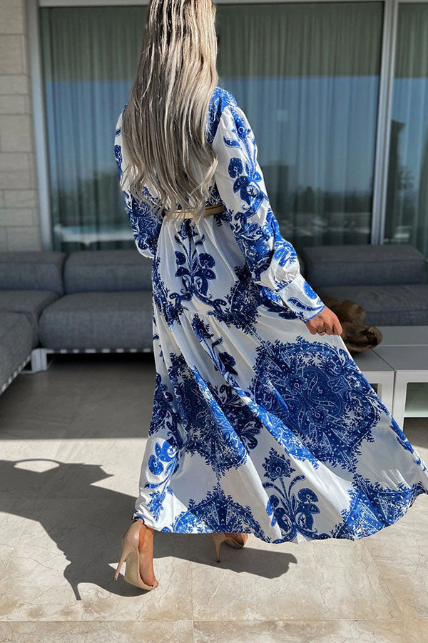Eleanor - Baroque Print Maxi Dress