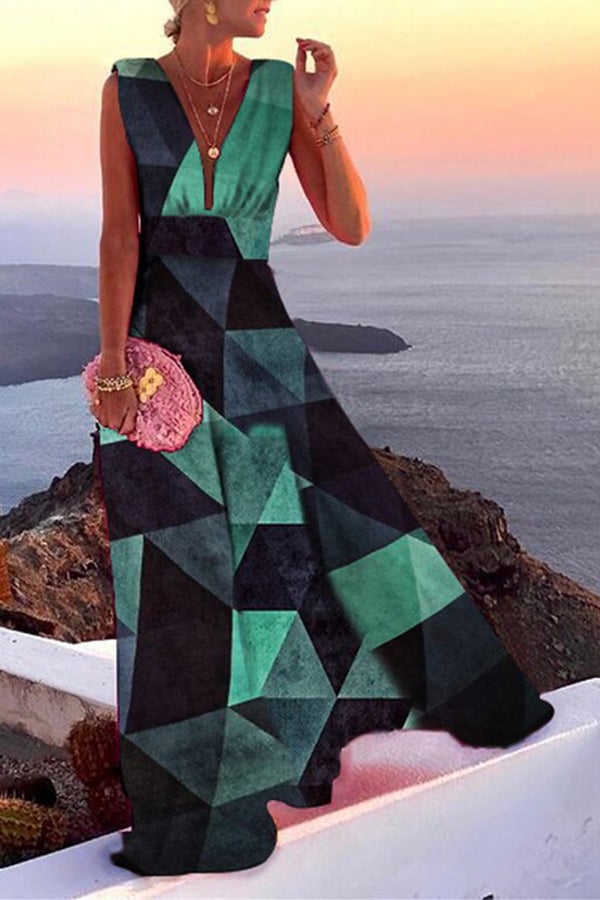 Elise - V-Neck Maxi Party Dress