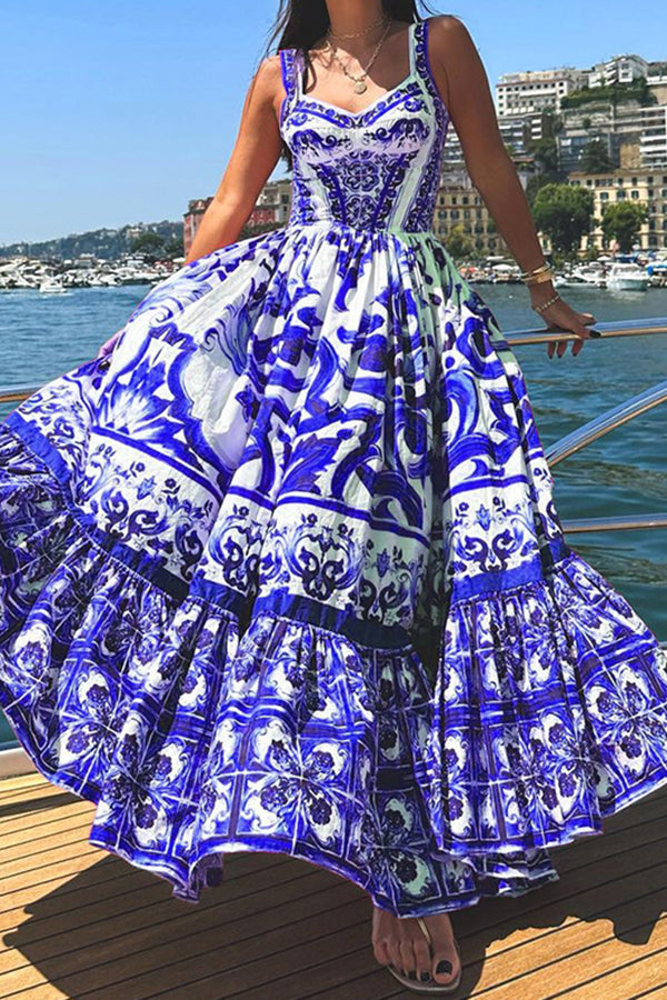 Leah - Floral Patchwork Maxi Dress