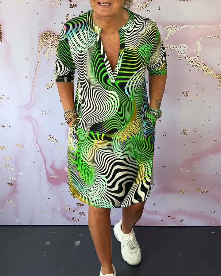 Bella™ | Colorful V-neck dress
