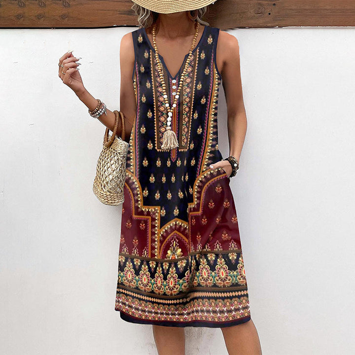 Alisee™ | Dress with ethnic design