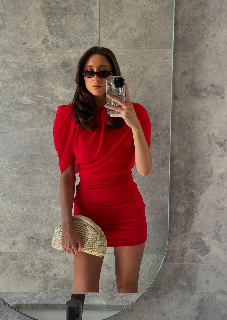 Kiri - Asymmetrical Pleated Mini Dress