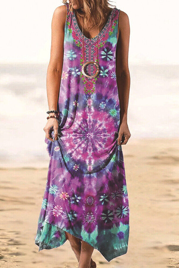 Lillian - Tie-Dye Tank Midi Dress