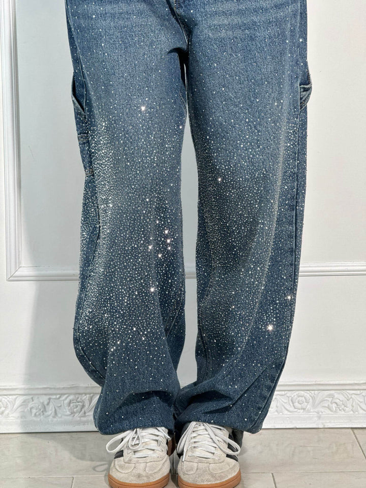 Violet™ | high-waisted trousers with wide legs and button pockets