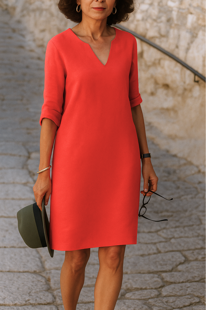 Ria™ | Elegant V-neck dress