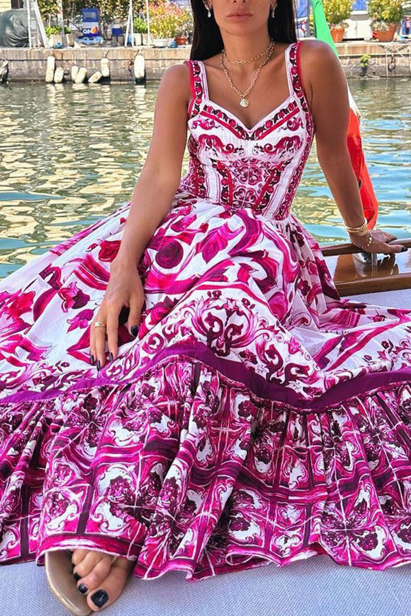Leah - Floral Patchwork Maxi Dress