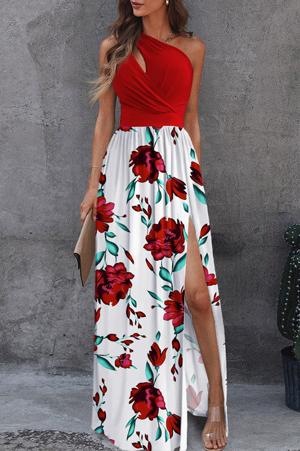 Jade - Floral One-Shoulder Maxi Dress