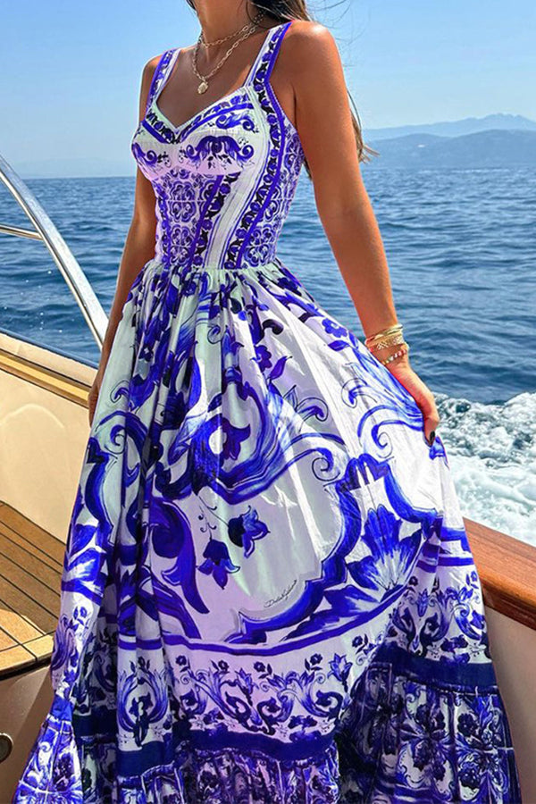 Leah - Floral Patchwork Maxi Dress