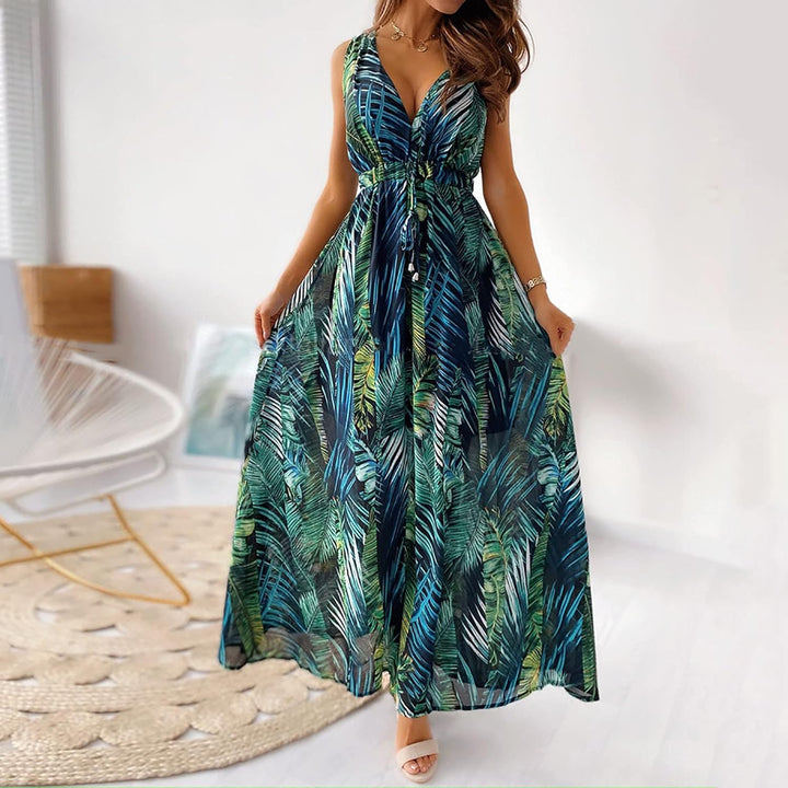 Venice - Printed Floral Summer Maxi Dress
