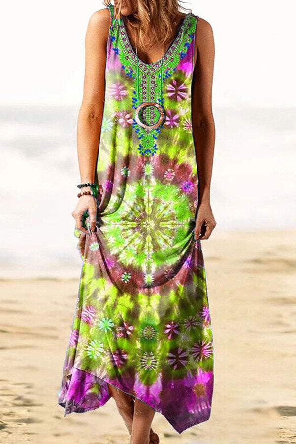 Lillian - Tie-Dye Tank Midi Dress