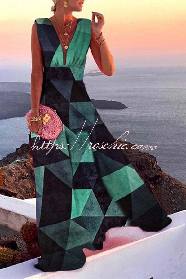 Elise - V-Neck Maxi Party Dress