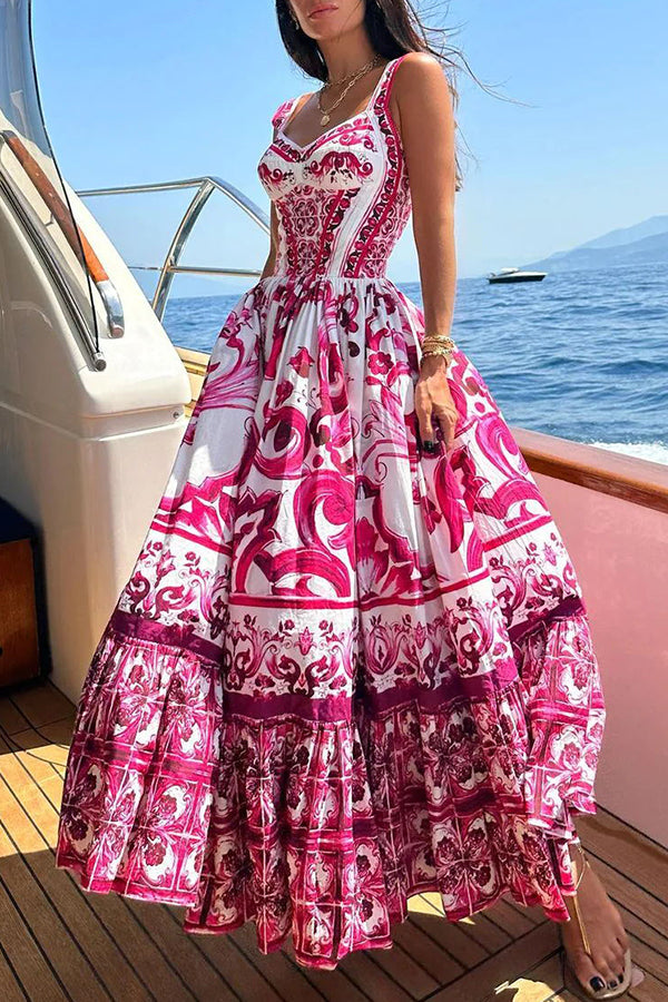 Leah - Floral Patchwork Maxi Dress