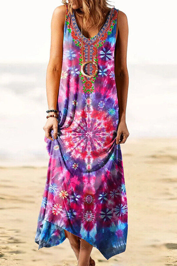 Lillian - Tie-Dye Tank Midi Dress