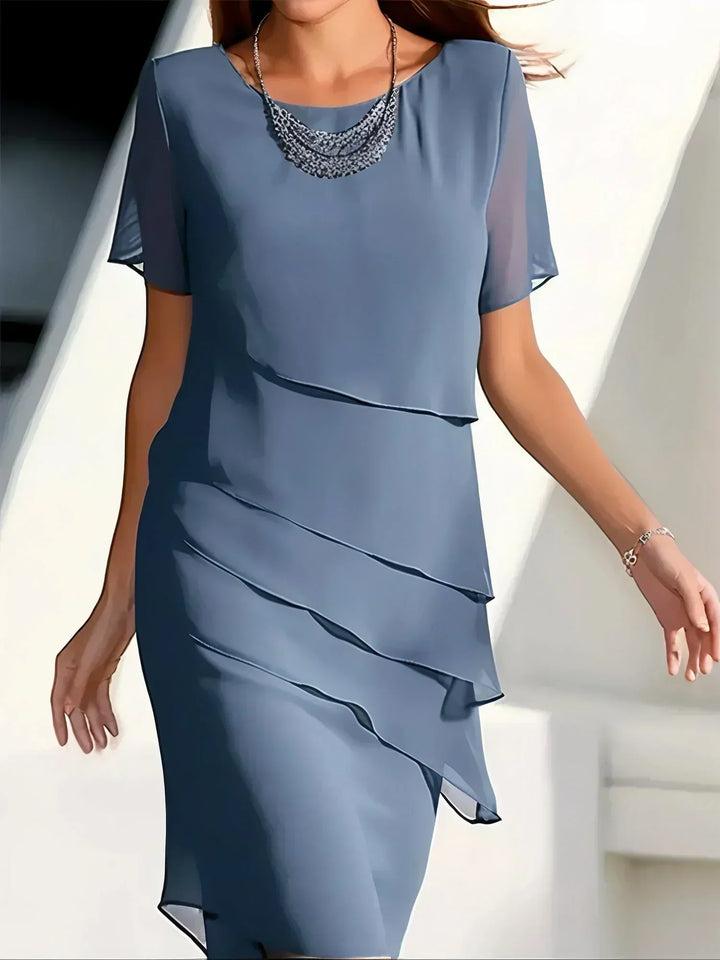 Keith - Chic Short Sleeve Midi Dress