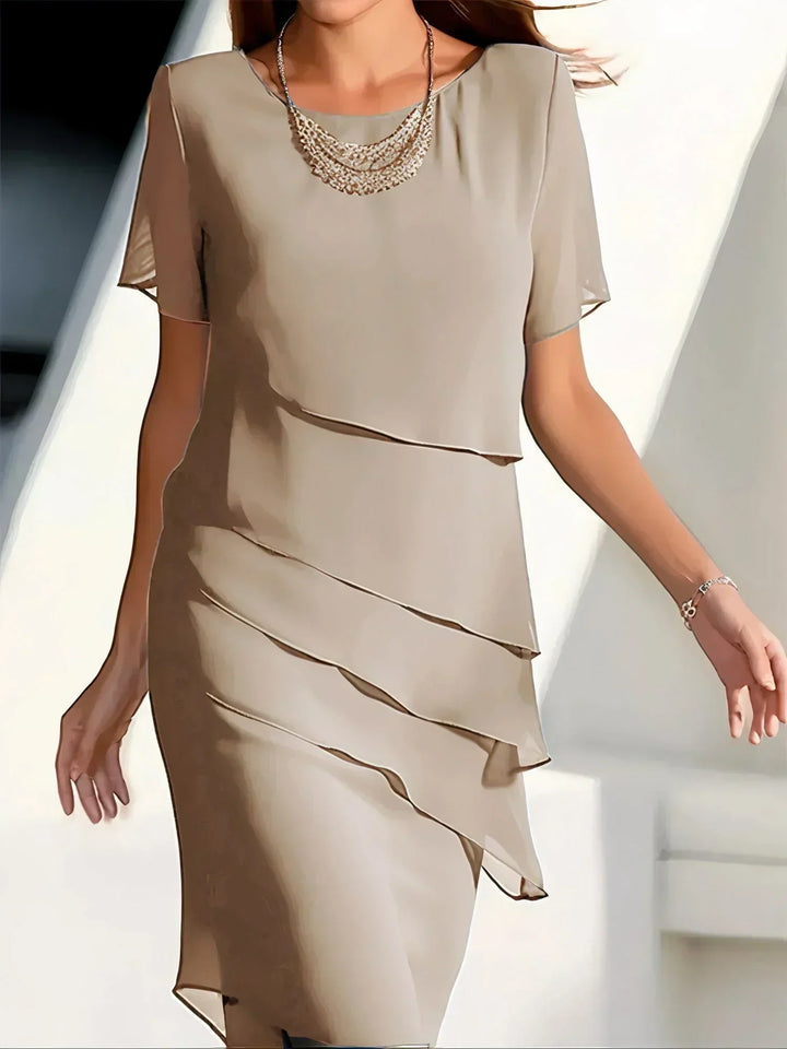 Keith - Chic Short Sleeve Midi Dress