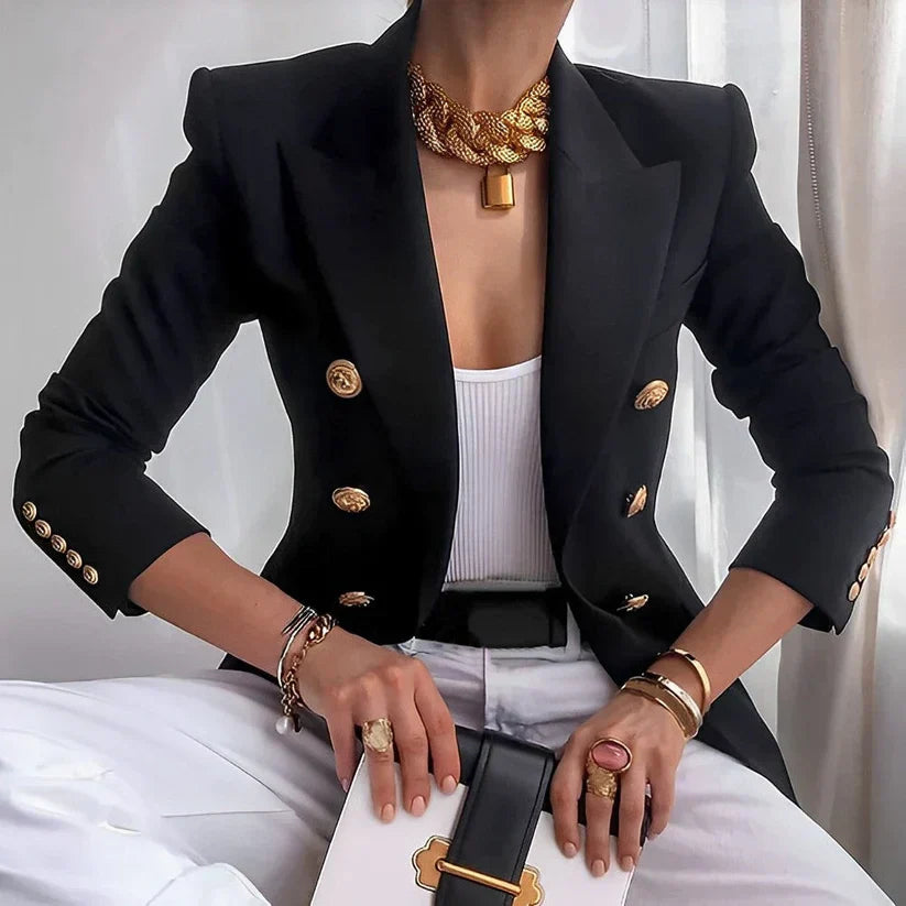 Raffaella™ | Tailored Blazer with Gold Buttons