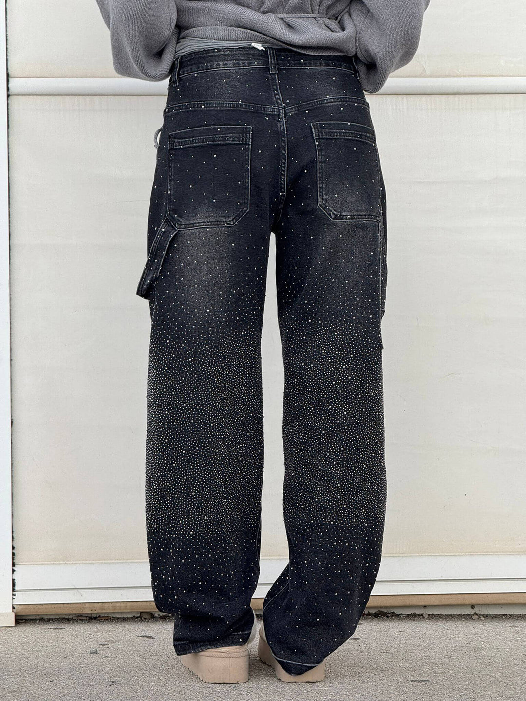 Violet™ | high-waisted trousers with wide legs and button pockets