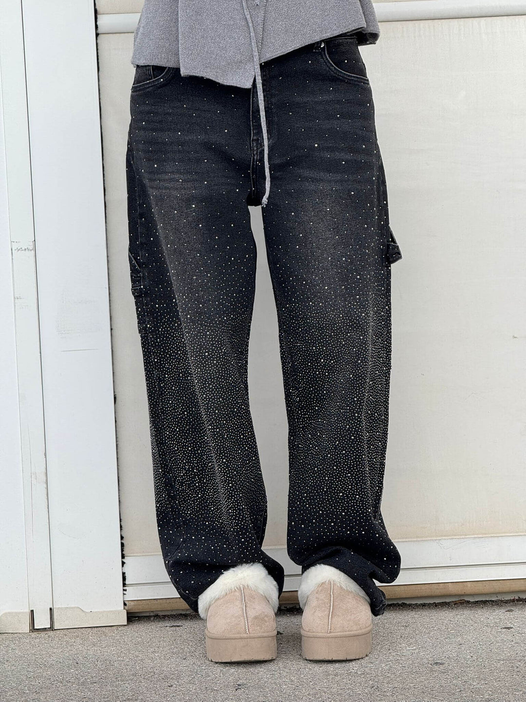 Violet™ | high-waisted trousers with wide legs and button pockets