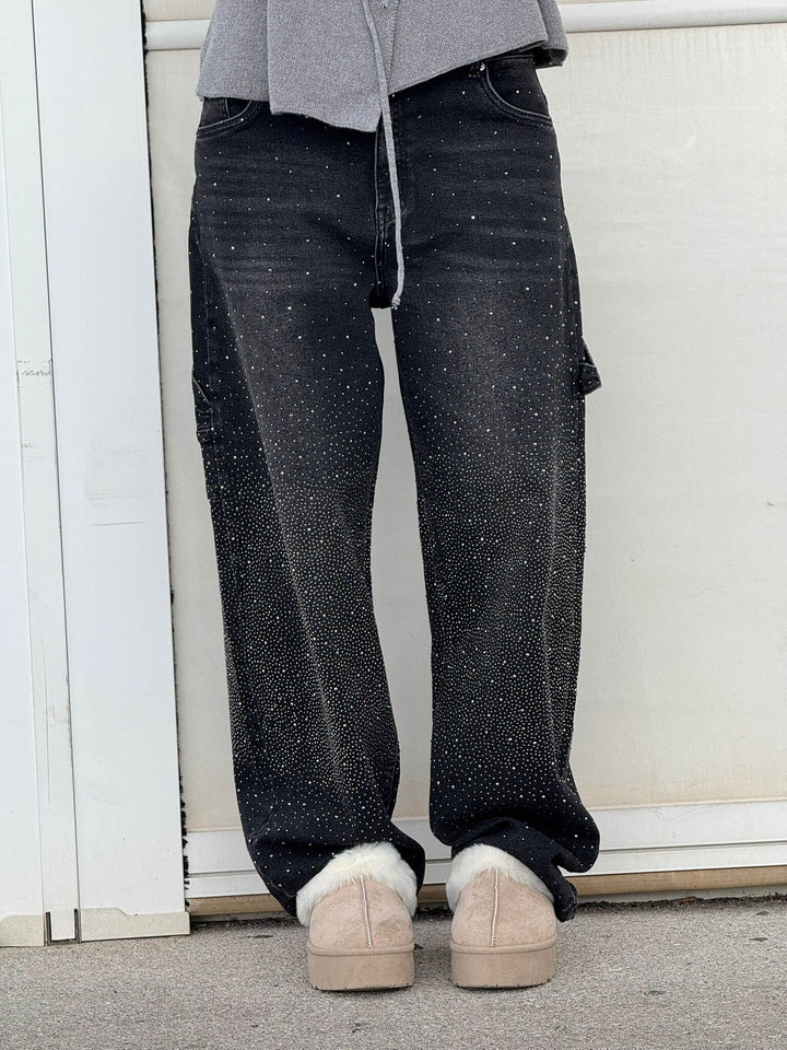 Violet™ | high-waisted trousers with wide legs and button pockets