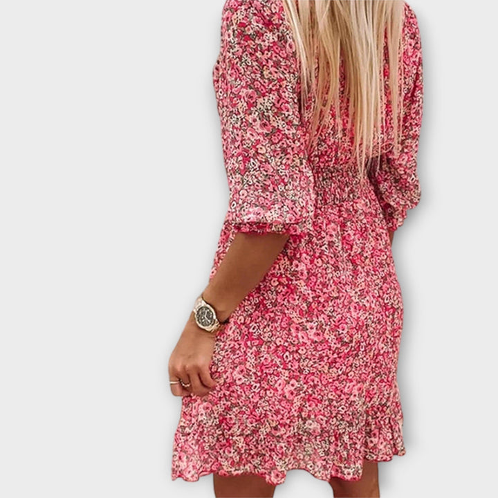 Sarah™ I Floral puff sleeve dress