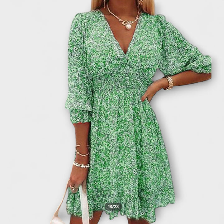Sarah™ I Floral puff sleeve dress