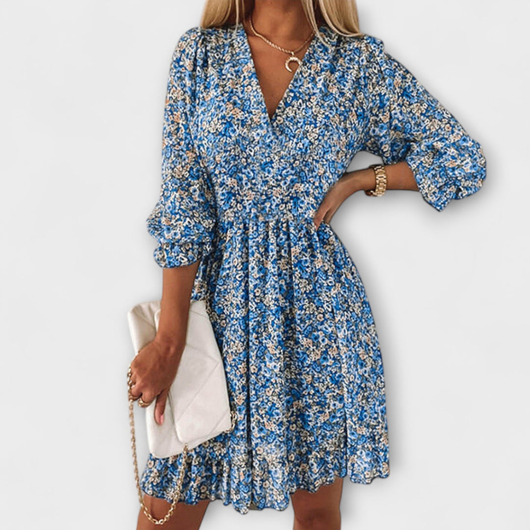 Sarah™ I Floral puff sleeve dress