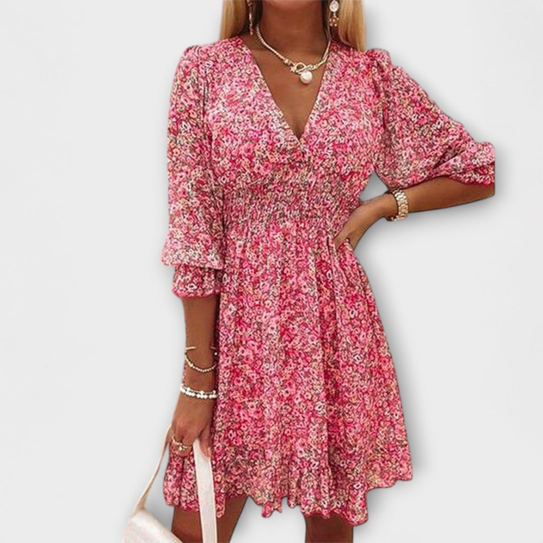Sarah™ I Floral puff sleeve dress