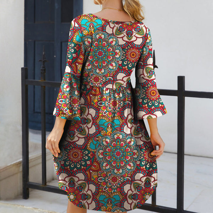 Sybella™ | Bohemian dress with print