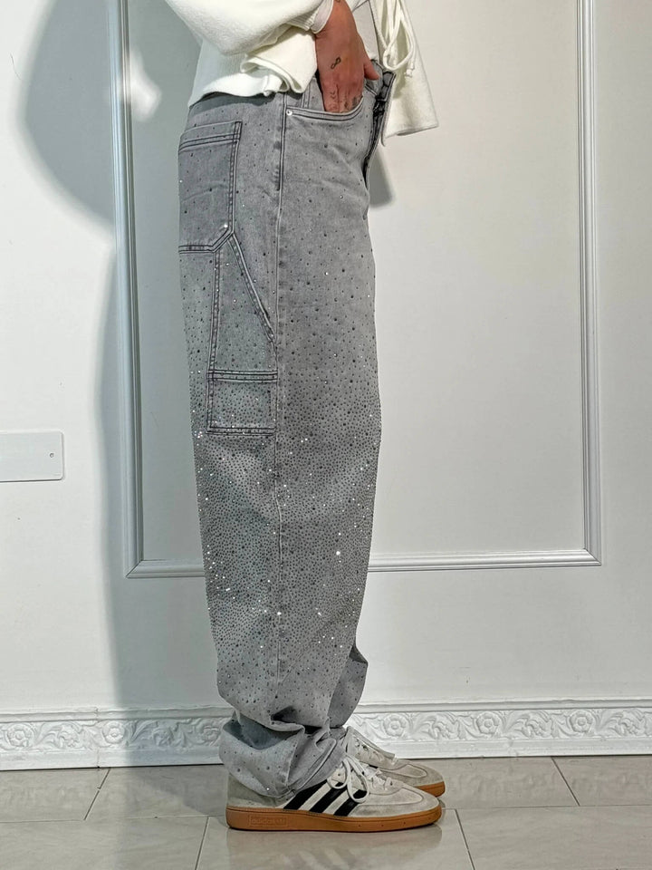 Violet™ | high-waisted trousers with wide legs and button pockets