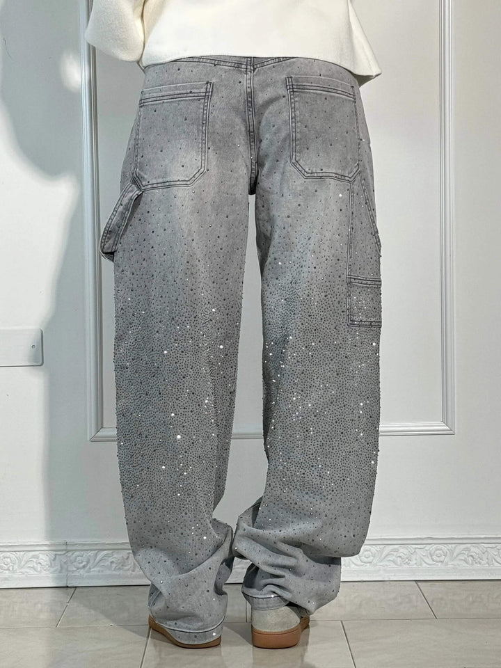Violet™ | high-waisted trousers with wide legs and button pockets