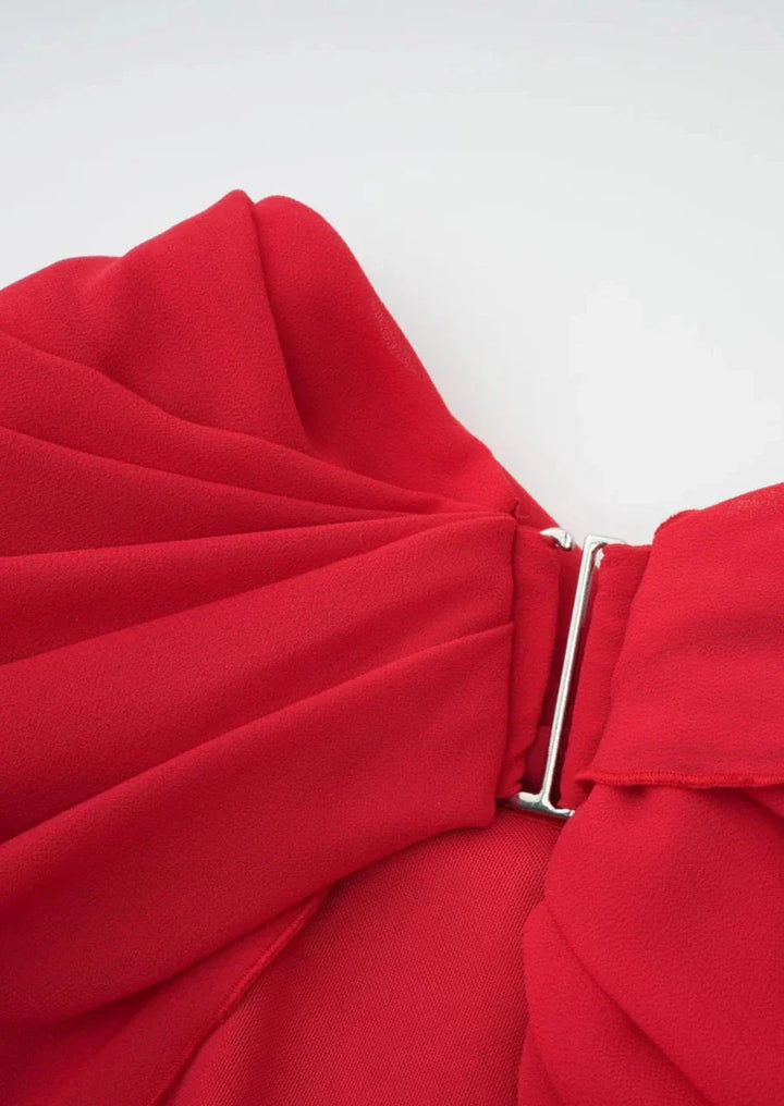 Kiri - Asymmetrical Pleated Mini Dress