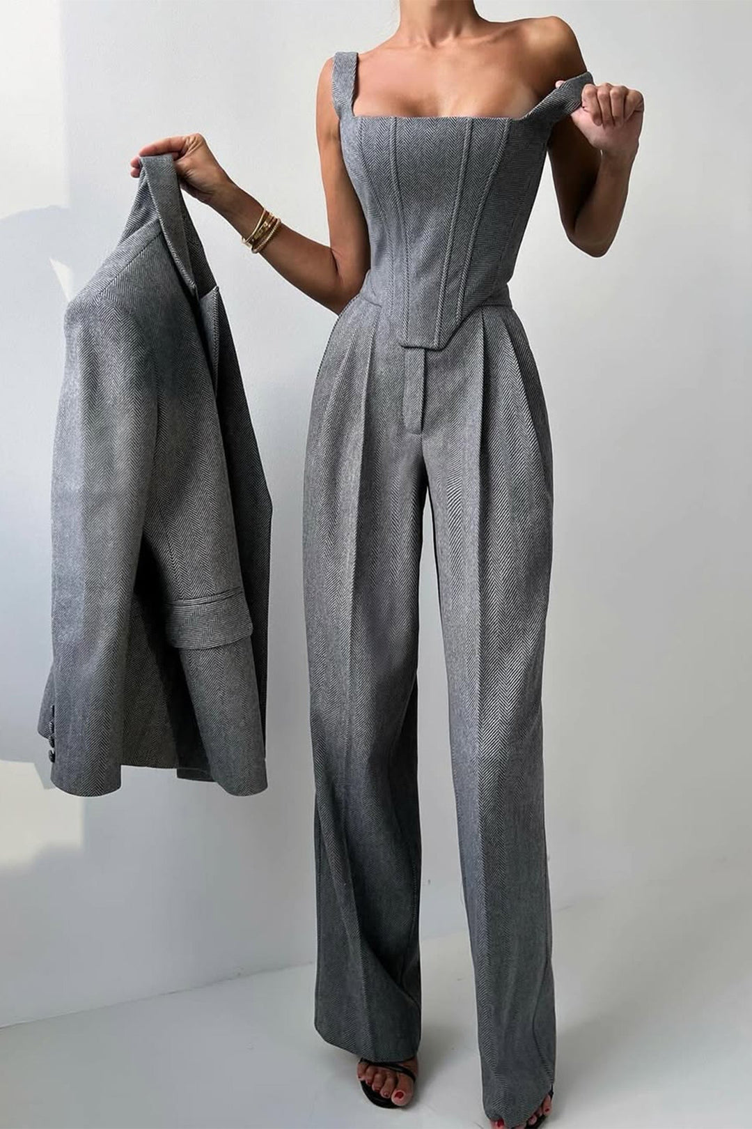 Dolce™ | Three-piece set with double-breasted blazer