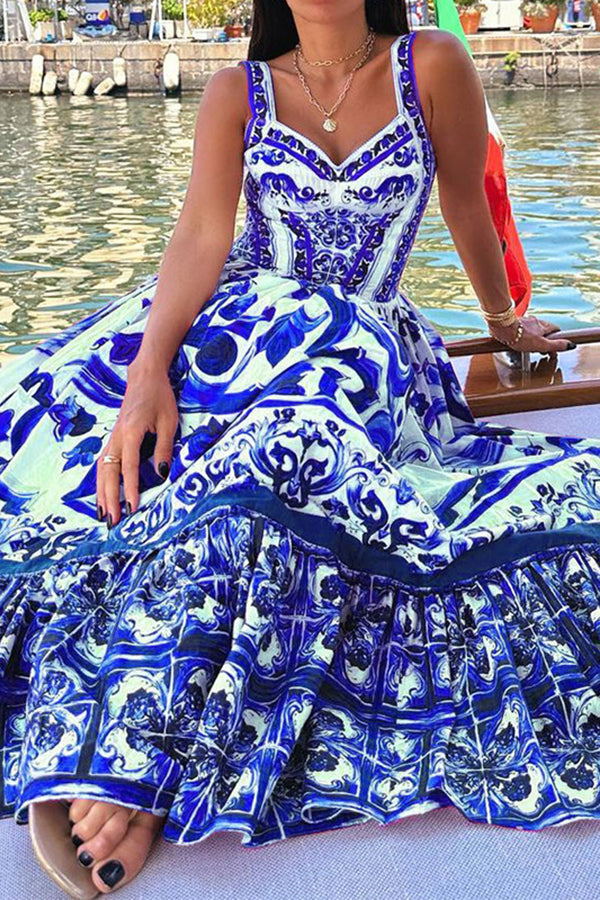 Leah - Floral Patchwork Maxi Dress