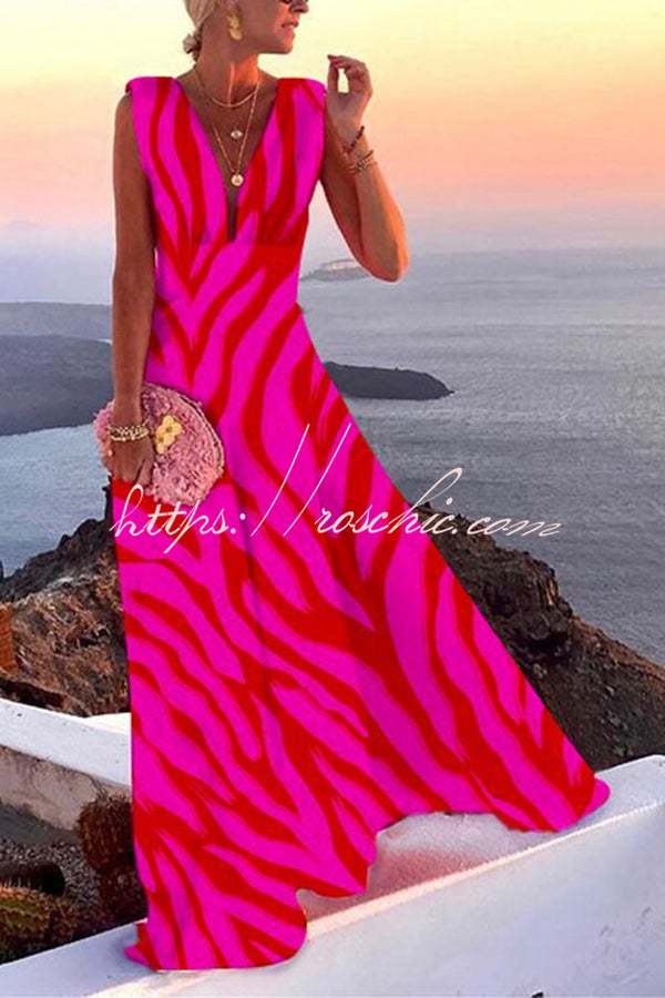 Elise - V-Neck Maxi Party Dress