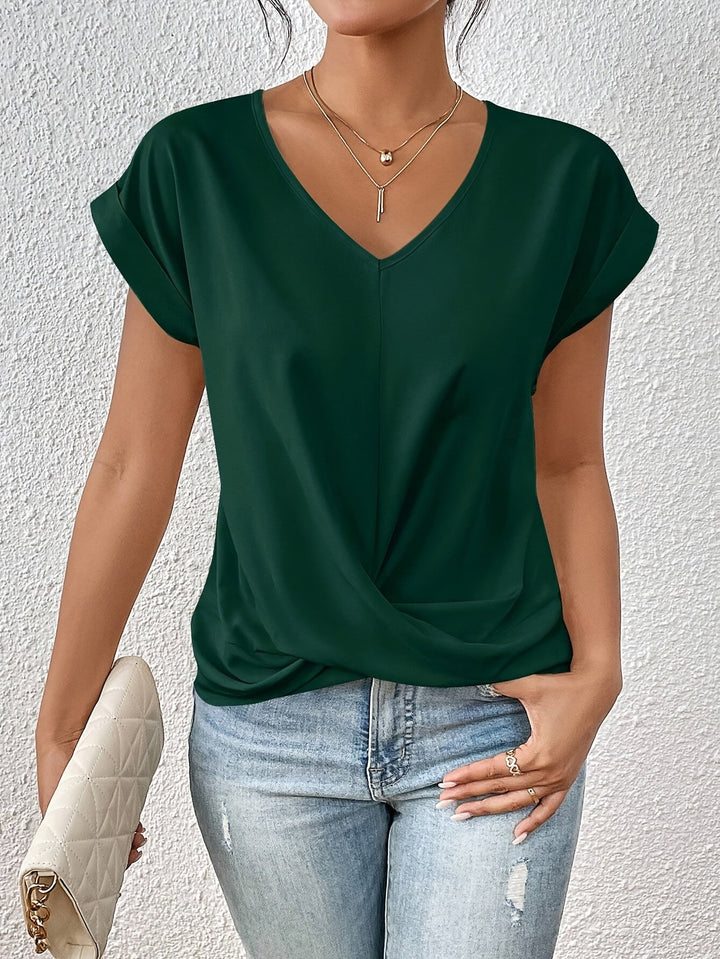 Cleo™ | Casual T-shirt With V-Neck