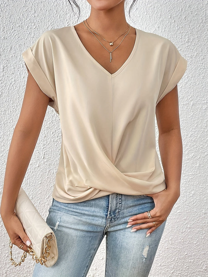 Cleo™ | Casual T-shirt With V-Neck