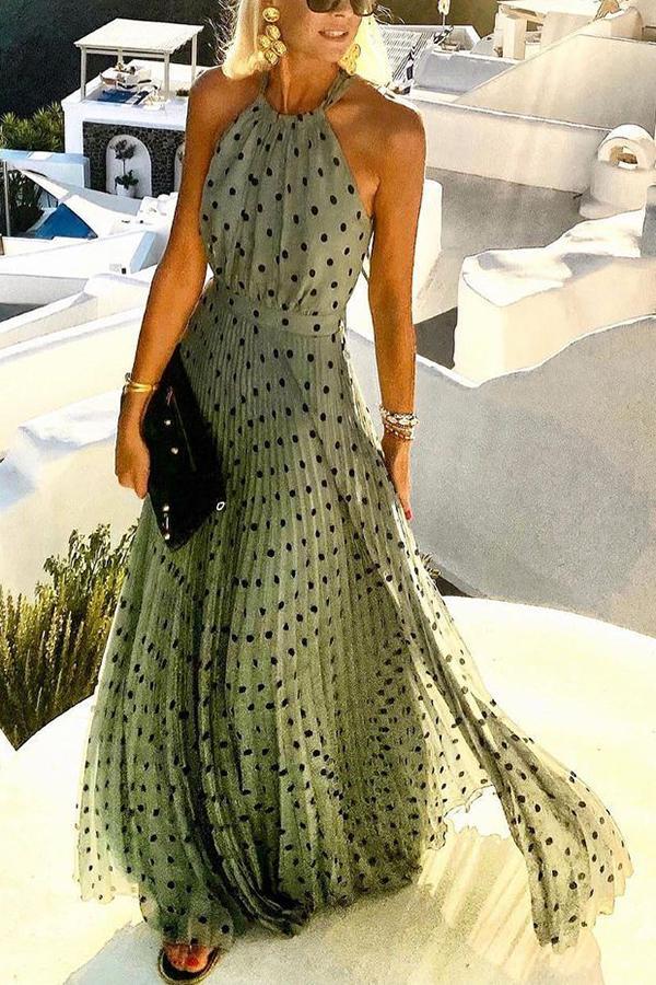 Ember - Dot Print Maxi Dress