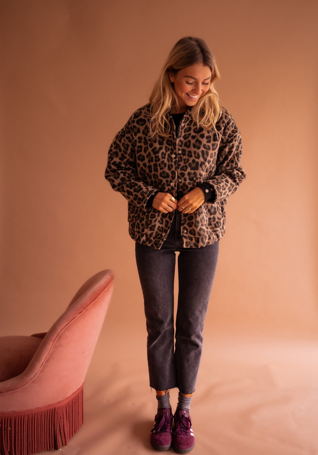 Luna™ | Trendy jacket with leopard print