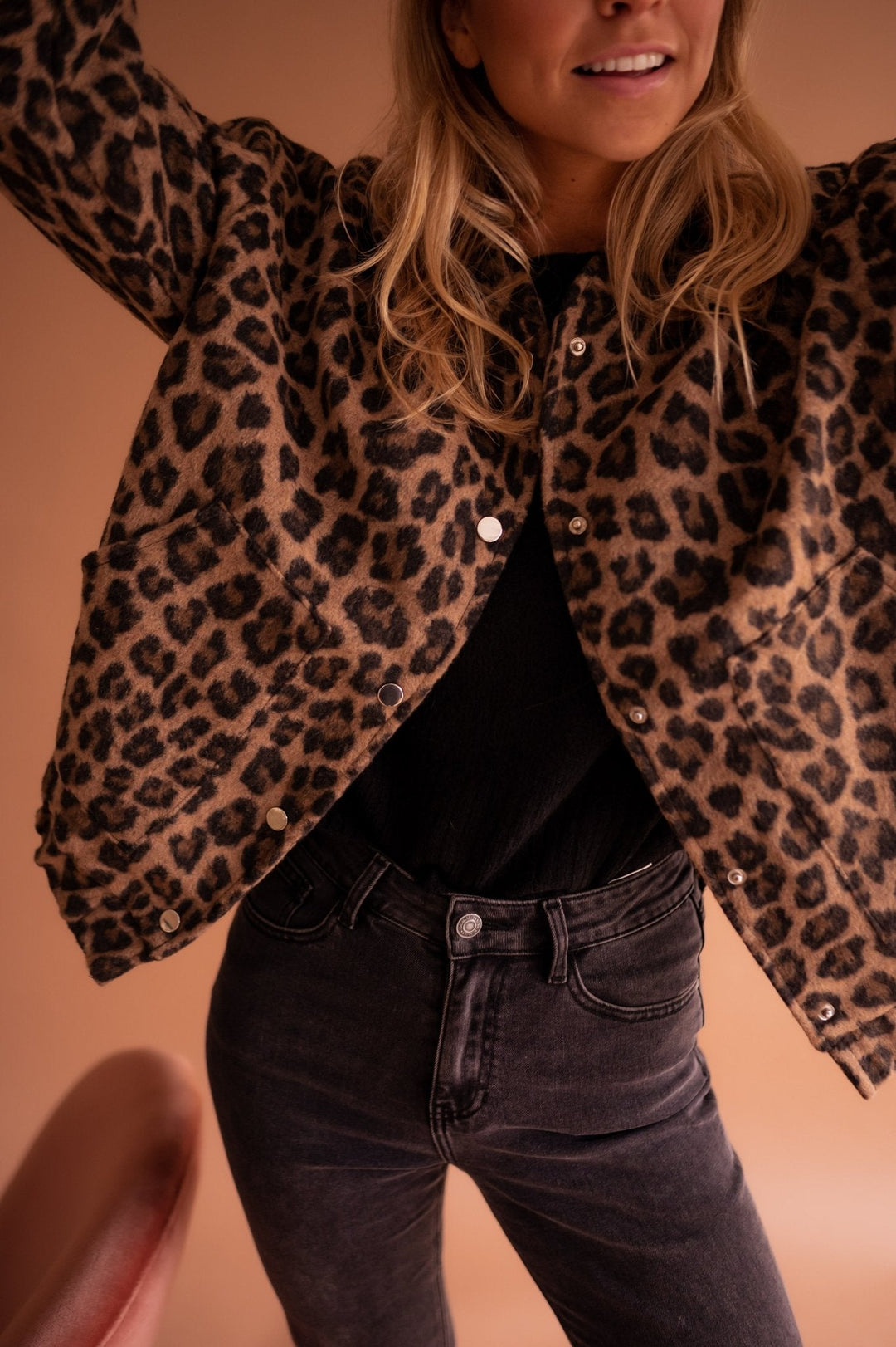 Luna™ | Trendy jacket with leopard print