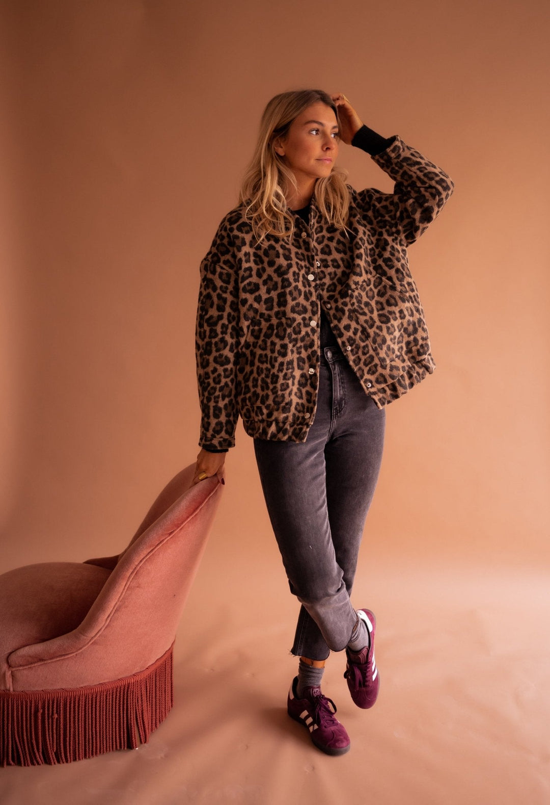Luna™ | Trendy jacket with leopard print