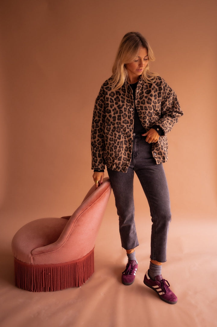 Luna™ | Trendy jacket with leopard print