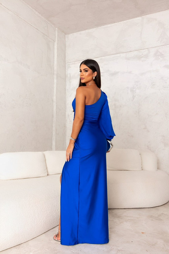 Vera™ | One shoulder satin evening dress
